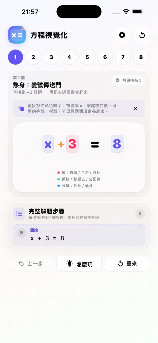 方程視覺化 實際介面
